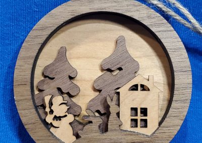 Snowman and Rabbit Ornament